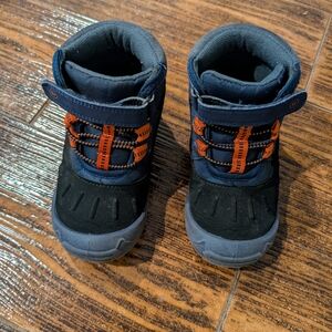 Stride Rite Toddler Navy and Orange Boots